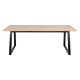 Hjem Design Malika Rectangular Dining Table, Natural & Black