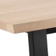 Hjem Design Malika Rectangular Dining Table, Natural & Black