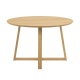 Hjem Design Malika Round Dining Table, Natural