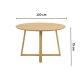 Hjem Design Malika Round Dining Table, Natural