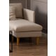 Hjem Design Milly 2-Seater Sofa with Chaise, Beige