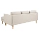 Hjem Design Milly 2-Seater Sofa with Chaise, Beige