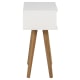 Hjem Design Mitra Bedside Table with Solid Legs