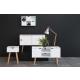 Hjem Design Mitra Bedside Table with Solid Legs