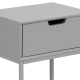 Hjem Design Mitra Bedside Table, Grey