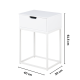 Hjem Design Mitra Bedside Table, White