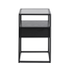 Hjem Design Randolf Bedside Table, Black