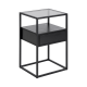 Hjem Design Randolf Bedside Table, Black