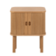 Hjem Design Langley Square Bedside Table, Oak