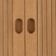 Hjem Design Langley Square Bedside Table, Oak
