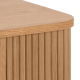 Hjem Design Langley Square Bedside Table, Oak