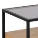 Hjem Design Randolf Bedside Table, Black & Oak