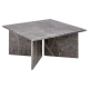 Hjem Design Vega Square Coffee Table, Brown Marron