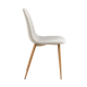 Hjem Design Celia Dining Chair, Oak & Light Grey, Set of 4