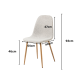 Hjem Design Celia Dining Chair, Oak & Light Grey, Set of 4