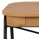 Hjem Design Blueton Desk, Oak & Black