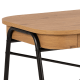 Hjem Design Blueton Desk, Oak & Black