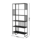 Hjem Design Strington Shelving Unit, 85x35x185cm