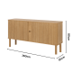 Hjem Design Langley Sideboard, Oak, 160cm