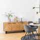 Hjem Design Brighton Sideboard, Oak