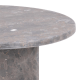 Hjem Design Naxos Round Side table, Brown Marron