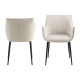 Hjem Design Bonita Dining Chair, Beige, Set of 2