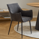 Hjem Design Bonita Dining Chair, Dark Grey, Set of 2