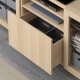 IKEA BESTA Drawer frame 60x25x40cm White stained oak effect