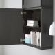 IKEA BESTA Shelf 56x16cm Black-brown