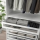 IKEA KOMPLEMENT Drawer with glass front, white 100x58CM