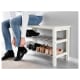 IKEA TJUSIG Bench with Shoe Storage 81x34x50cm, White