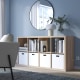 IKEA KALLAX Shelving unit 77x147cm White stained oak effect