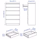 IKEA KULLEN Chest of 5 Drawers, White, 70x112cm