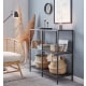 IKEA VITTSJO Shelving unit 100x93cm Black-brown, Glass