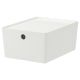 IKEA KUGGIS Box with lid 26x35x15cm White