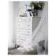 IKEA HEMNES Chest of 6 Drawers 108x131cm, White Stain