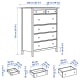 IKEA HEMNES Chest of 6 Drawers 108x131cm White stain