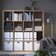 IKEA KALLAX Shelving Unit 147x147cm White stained oak effect