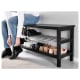 IKEA TJUSIG Bench with Shoe Storage 108x50cm Black