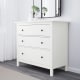 IKEA HEMNES Chest of 3 Drawers 108x96cm White stain