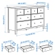 IKEA HEMNES Chest of 8 drawers 160x95cm White Stain