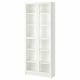 IKEA BILLY Bookcase with Glass Doors 80x30x202cm, White