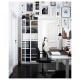 IKEA BILLY/OXBERG Bookcase With Glass Door, 80x30x202cm, White
