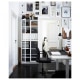 IKEA BILLY Bookcase with Glass Doors 80x30x202cm, White