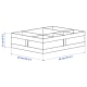 IKEA SKUBB Box with compartments 44x34x11cm White