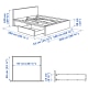 IKEA MALM Bed Frame, High, w 2 Storage Boxes 150x200cm, White