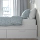 IKEA BRIMNES Small Queen Bed Frame with Storage