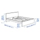 IKEA MALM Bed frame, High 166x209cm, Queen, White stained oak veneer, LUROY