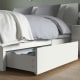 IKEA MALM Bed frame with 4 storage boxes 166x209cm White, Queen Luroy