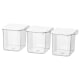 IKEA SKADIS Container with lid, White / 3 pack